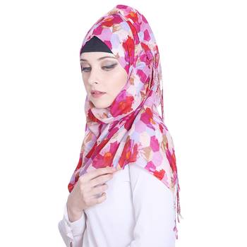 Multicolor printed viscose hijab 3