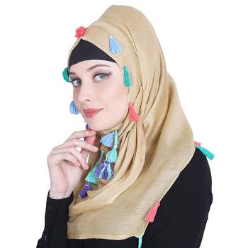 Gold plain viscose hijab 3
