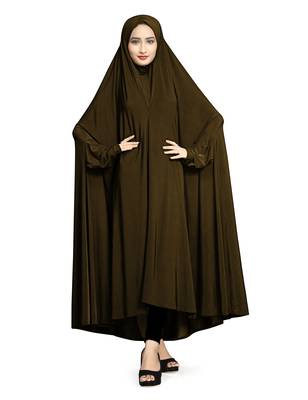 Copper Plain Lycra Burka 1