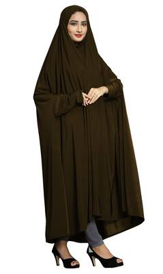 Copper Plain Lycra Burka 3