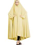 Cream Plain Lycra Burka