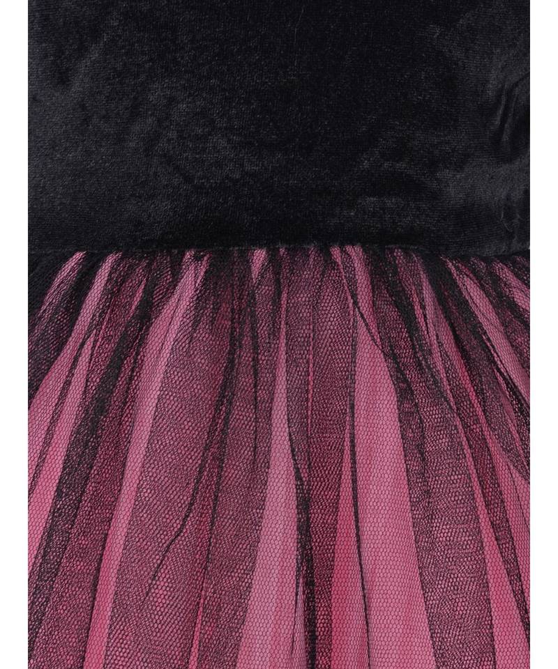 Pink Plain Net Kids Girl Gowns