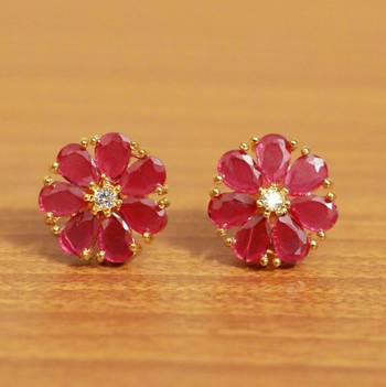 Red Ruby       Studs 1