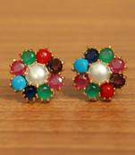 Multicolor Pearl Studs
