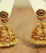 Gold Pearl Jhumkas