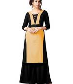 Black Printed Rayon Kurti