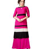 Pink Printed Rayon Kurti