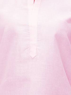 Pink plain cotton kurti 3
