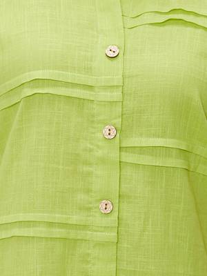 Green Plain Cotton Kurti 4