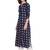 Navy-blue printed rayon kurti