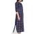 Navy-blue printed rayon kurti