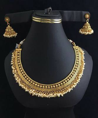 gold plated traditional necklace set 2