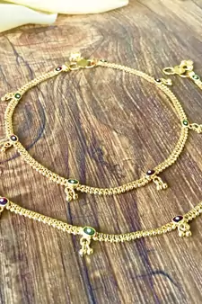 Gold anklets