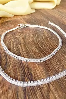 Silver anklets