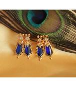 Beautiful Blue Nagapadam Palakka Designer Earrings