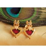 Beautiful Red Palakka Designer Earrings