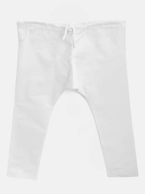 White Plain Cotton Boys Kurta Pyjama 2