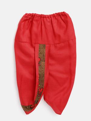 Brown Printed Rayon Boys Dhoti Kurta 2