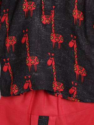 Blue Printed Rayon Boys Dhoti Kurta 4