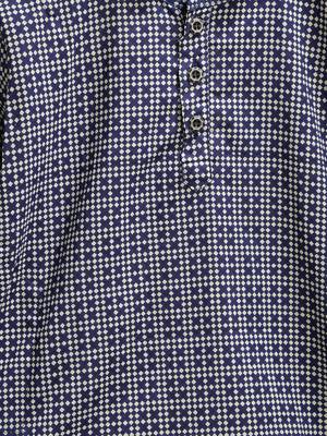 Blue Printed Cotton Boys Kurta Pyjama 4