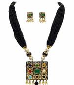 Black Crystal Necklace Sets