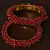 Maroon Beaded Gold Plated Pair of Bangles for Women