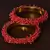 Red Beaded Gold Plated Pair of Bangles for Women