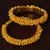 Yellow Beaded Gold Plated Pair of Bangles for Women