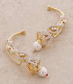 CZ Stone Embellished American Diamond Earr Cuffs with Dangler Jhumki
