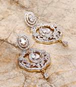 CZ Stone Embellished American Diamond Designer Danglers for Women