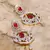 Ruby Stone Embellished American Diamond Danglers for Women