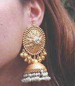 Temple Work And Pearl Jhumka