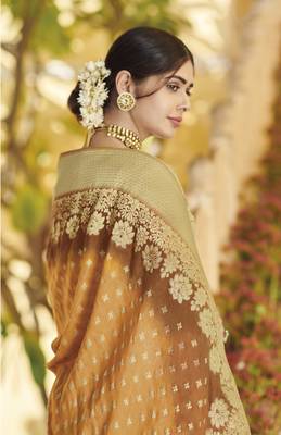 Mustard embroidered silk salwar 2