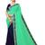 Multicolor Plain Georgette Saree With Blouse