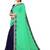 Multicolor Plain Georgette Saree With Blouse