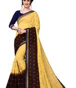 Multicolor Embroidered Art Silk Saree With Blouse