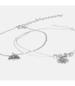 Ophia Silver Anklet - 2 Pcs Anklet Set