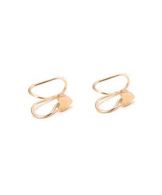 Heart-Shaped Ear Clip Earrings 1