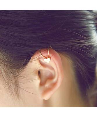Heart-Shaped Ear Clip Earrings 2