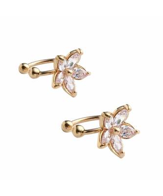 Zircon Flower Earclip 1