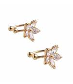 Zircon Flower Earclip