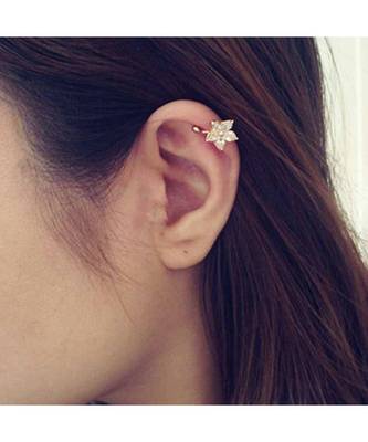 Zircon Flower Earclip 2