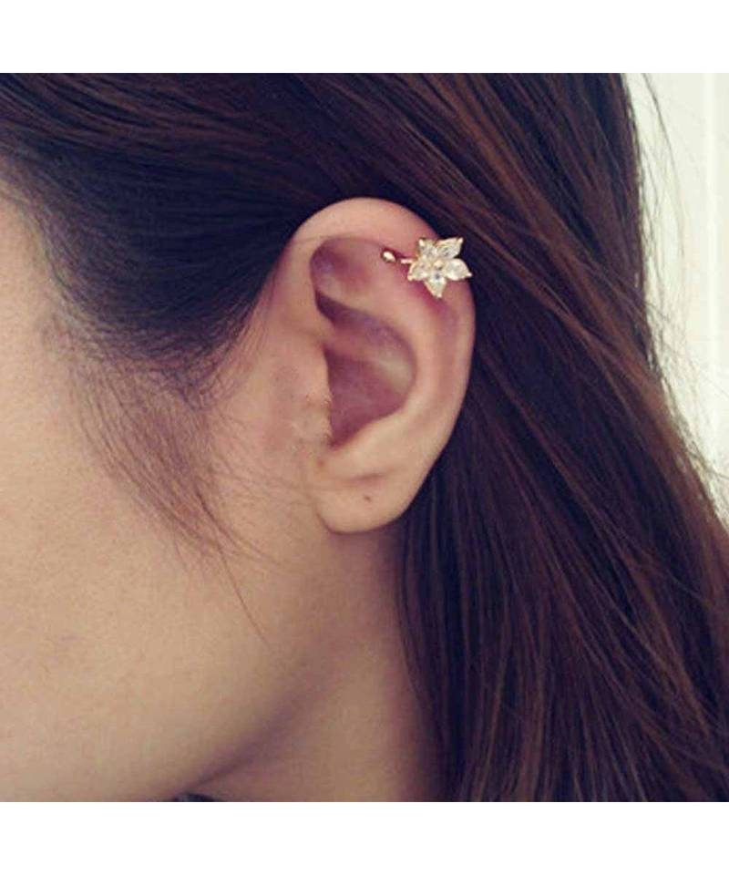 Zircon Flower Earclip
