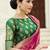Rani pink woven silk saree with blouse