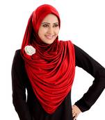 Anarkali Semi-Stitched Hijab Red Size Xl