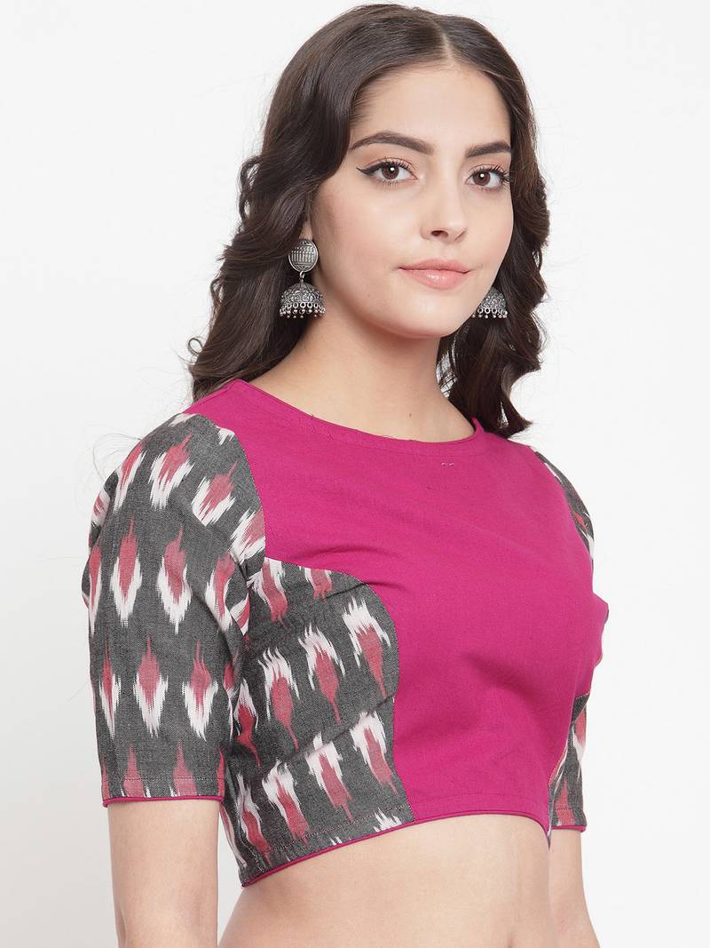 grey ikat blouse