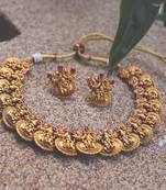 Temple Work Coin Necklace Set