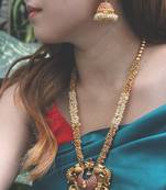 Kemp Temple Work And Pearls Clusters Necklace Set