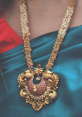 Kemp Temple Work And Pearls Clusters Necklace Set 2