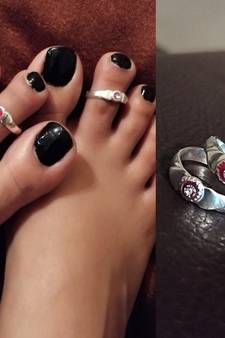 Silver toe-rings